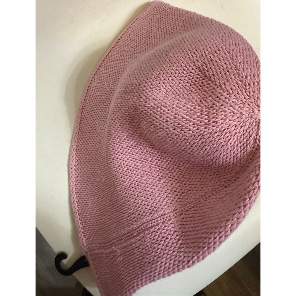 Zara Kids Girls Knit Lightweight Cotton Blend Bucket Hat Pink Size 10-14 NWT